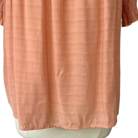 Shein Blouse Top Shirt Womens Large Orange Casual Summer - Picture 4 of 9